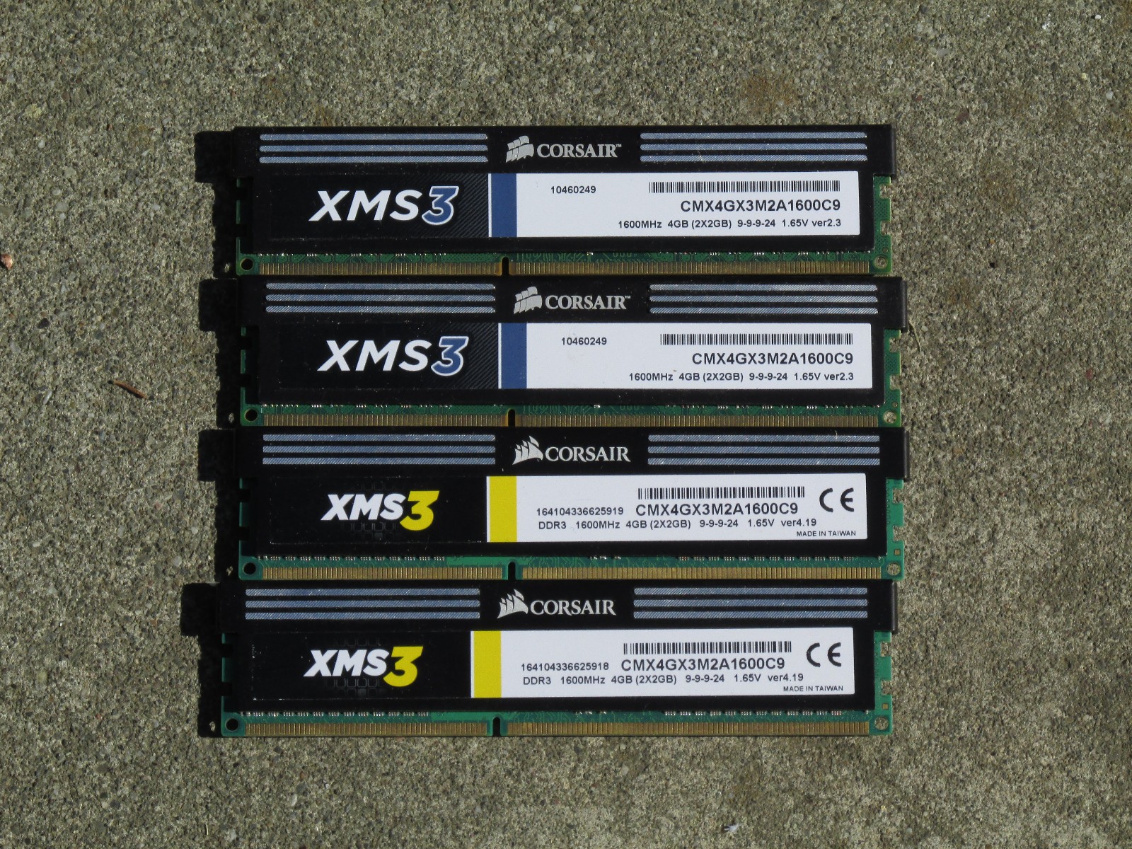Corsair CMX4GX3M2A1600C9 4 x 2GB (8GB total) DDR3 1600MHz Desktop RAM