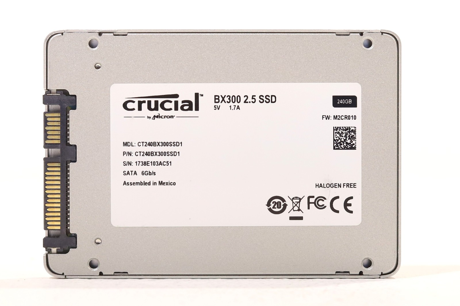 Crucial CT240BX300SSD1 BX300 240GB 2.5" 6Gb/s MLC SATA III Solid State Drive