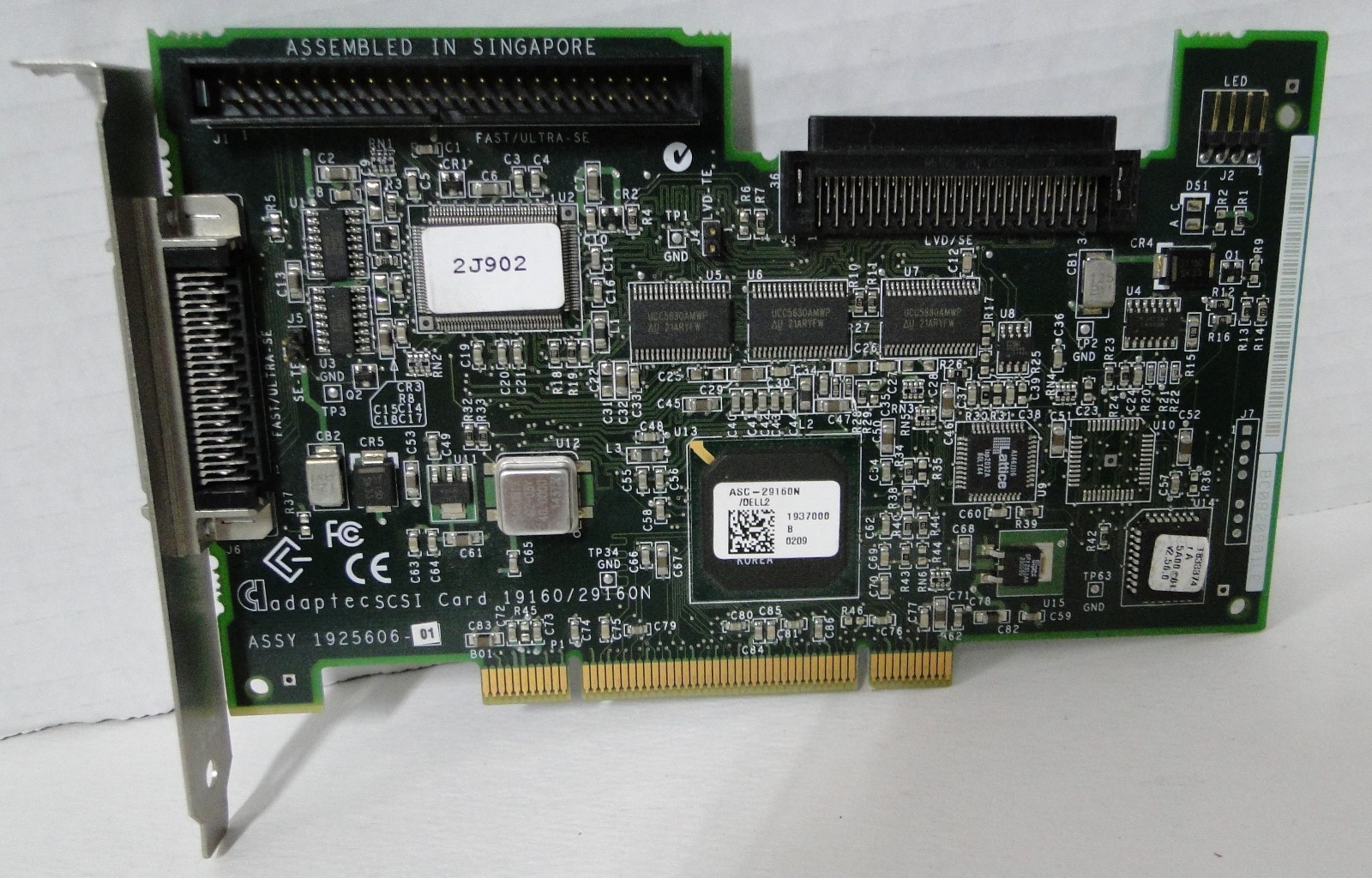 Adaptec ASC-29160N SCSI PCI Card  Ultra 160 LVD 50 68 PIN  & External Connectors
