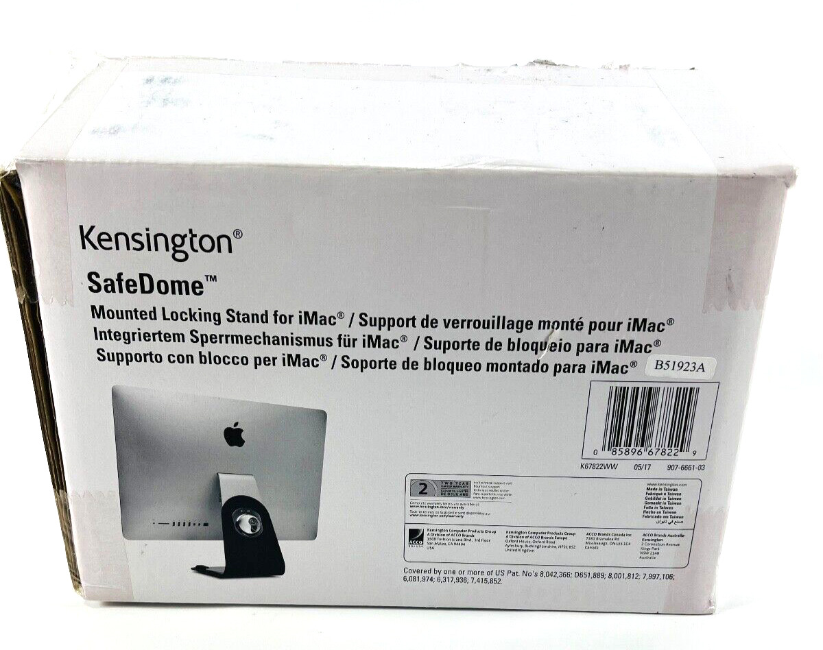 Kensington SafeStand Universal Keyed Locking Station iMac K67822WW/New Open Box