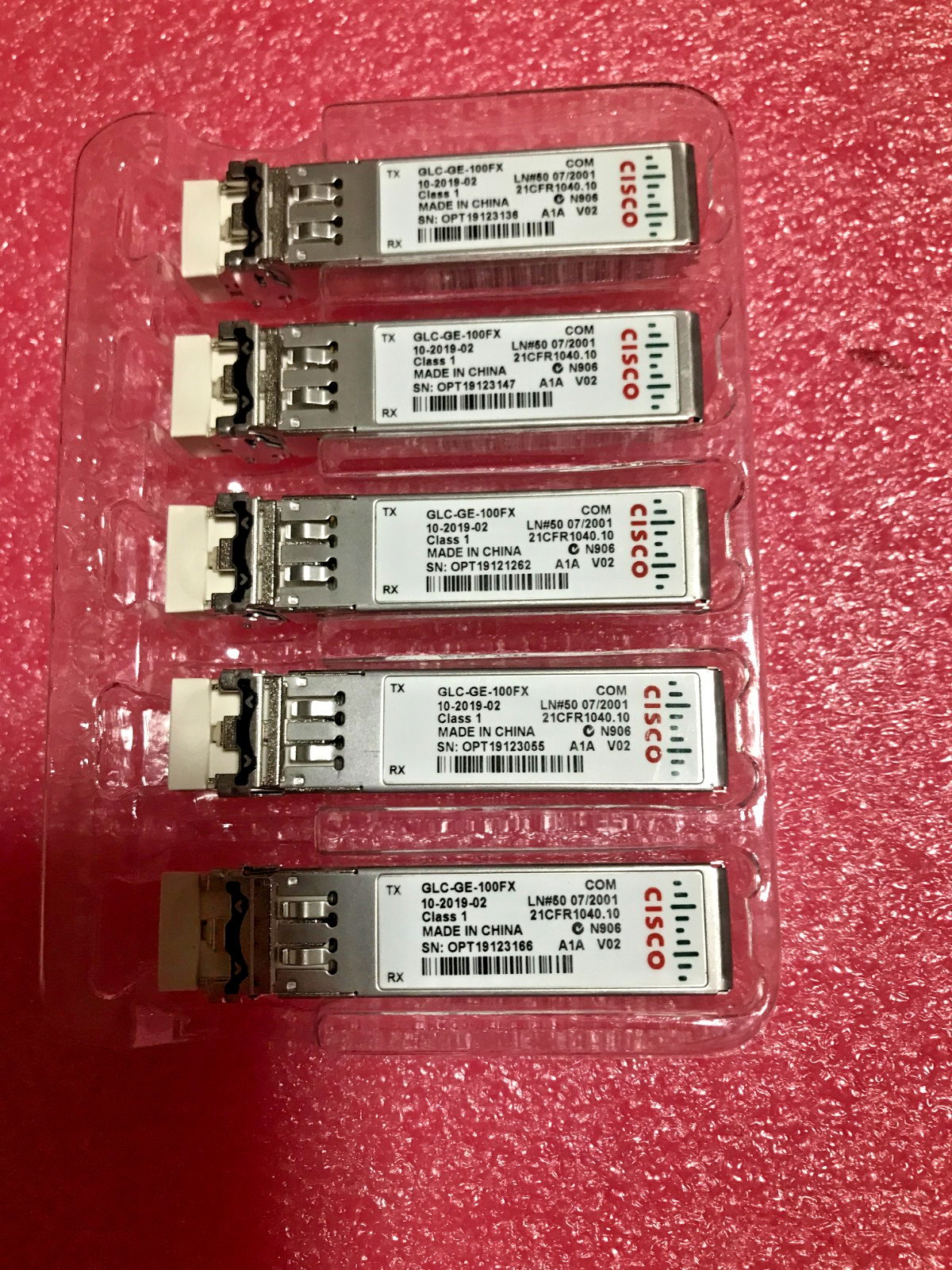 （1PC）New Cisco GLC-GE-100FX 10-2019-02 100Base-FX SFP GBIC Transceiver Module