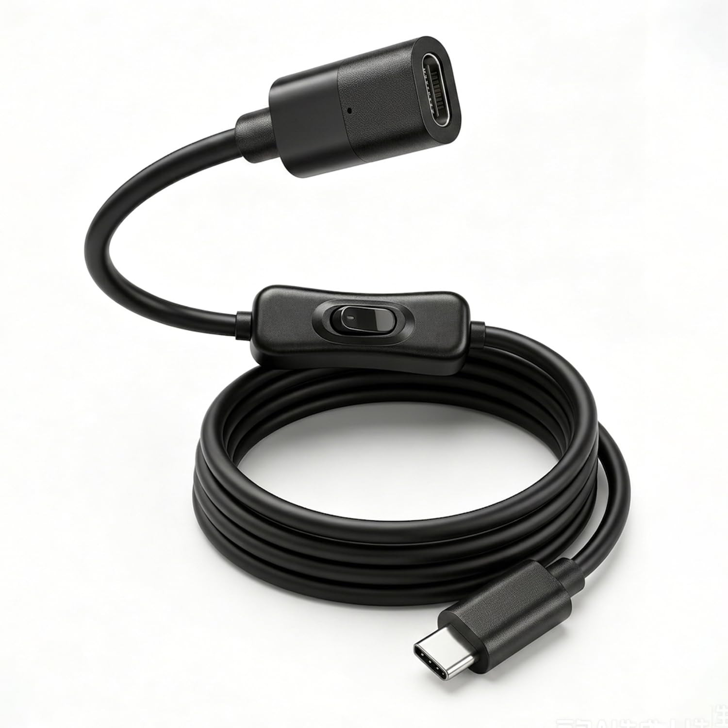 USB C on off Switch (10Gbps/100W/4K@60Hz/3.3Ft),Usb C Cable with Switch Support