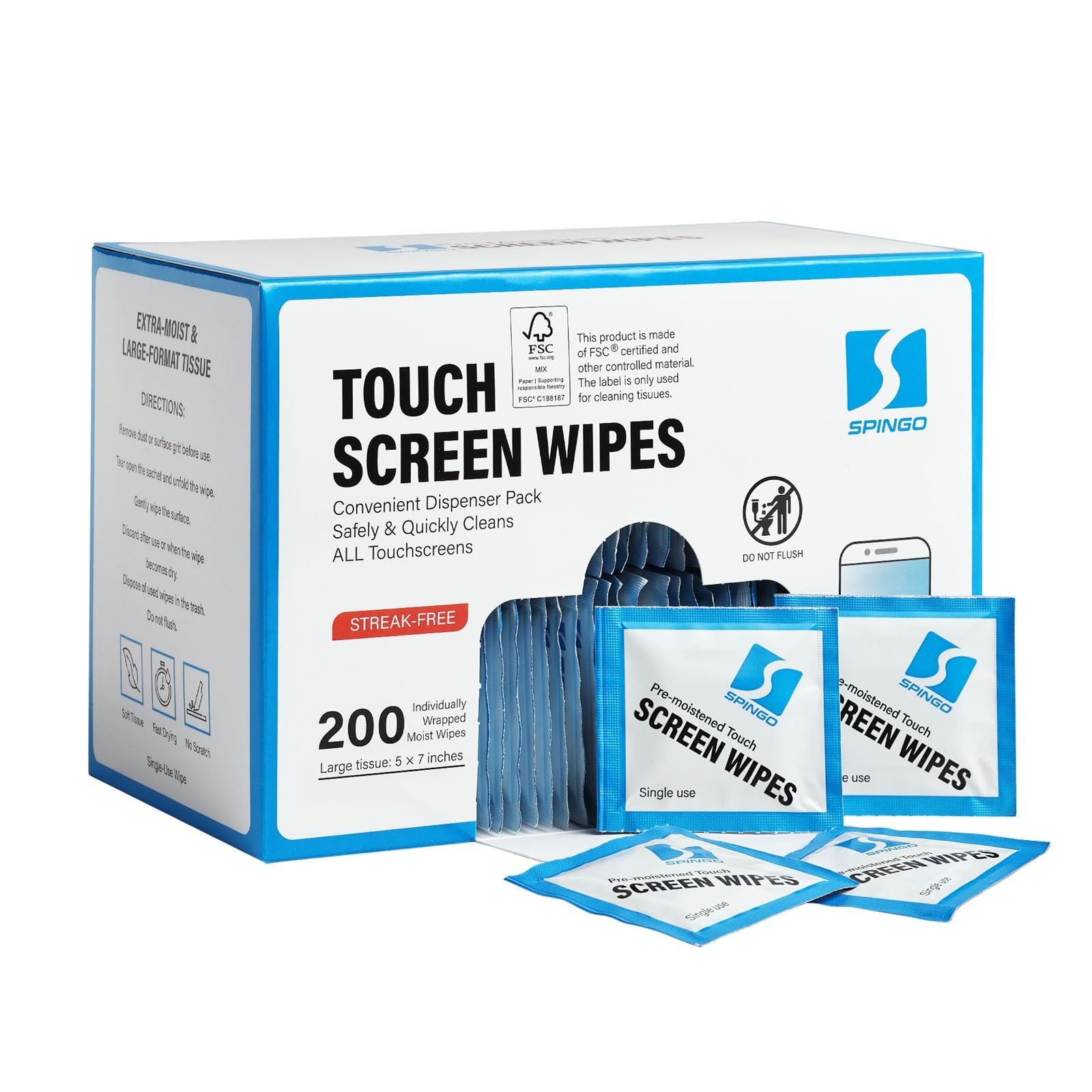 200 Count Screen Wipes, Cleaner Wipes for Electronics, 200 count