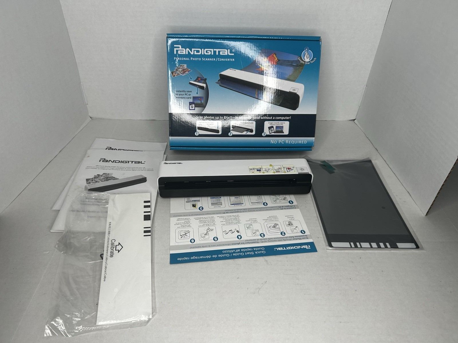 Pandigital Personal Photo Scanner/Converter PANSCN06 W/ Box Tested NO POWER CORD