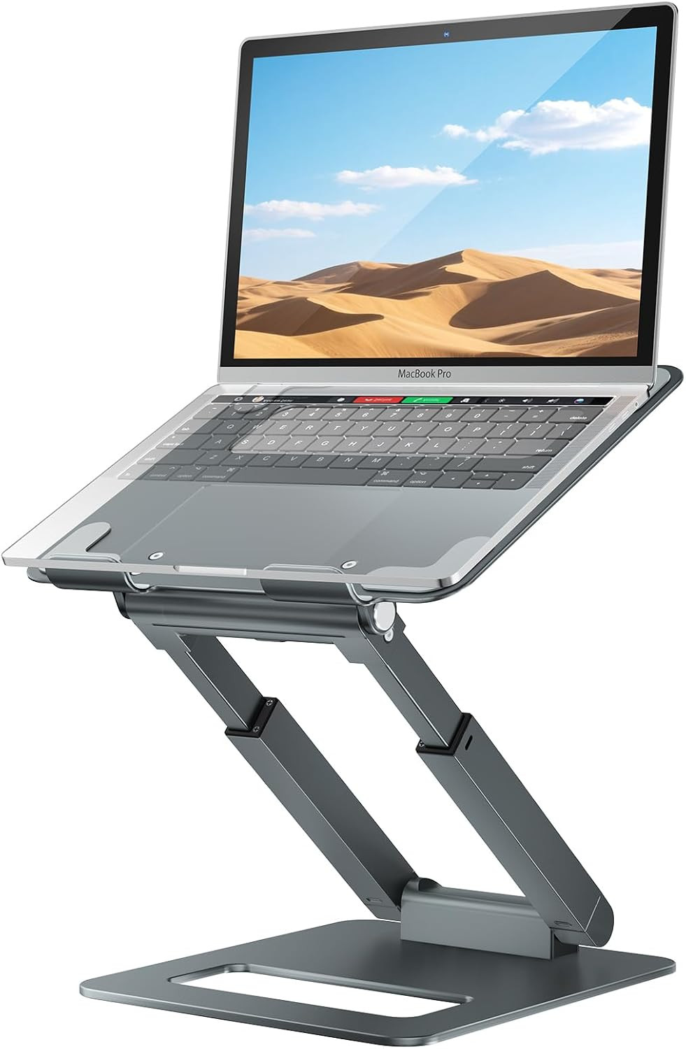 Laptop Stand for Desk Adjustable Height, Telescopic Computer Stand with Pull Out