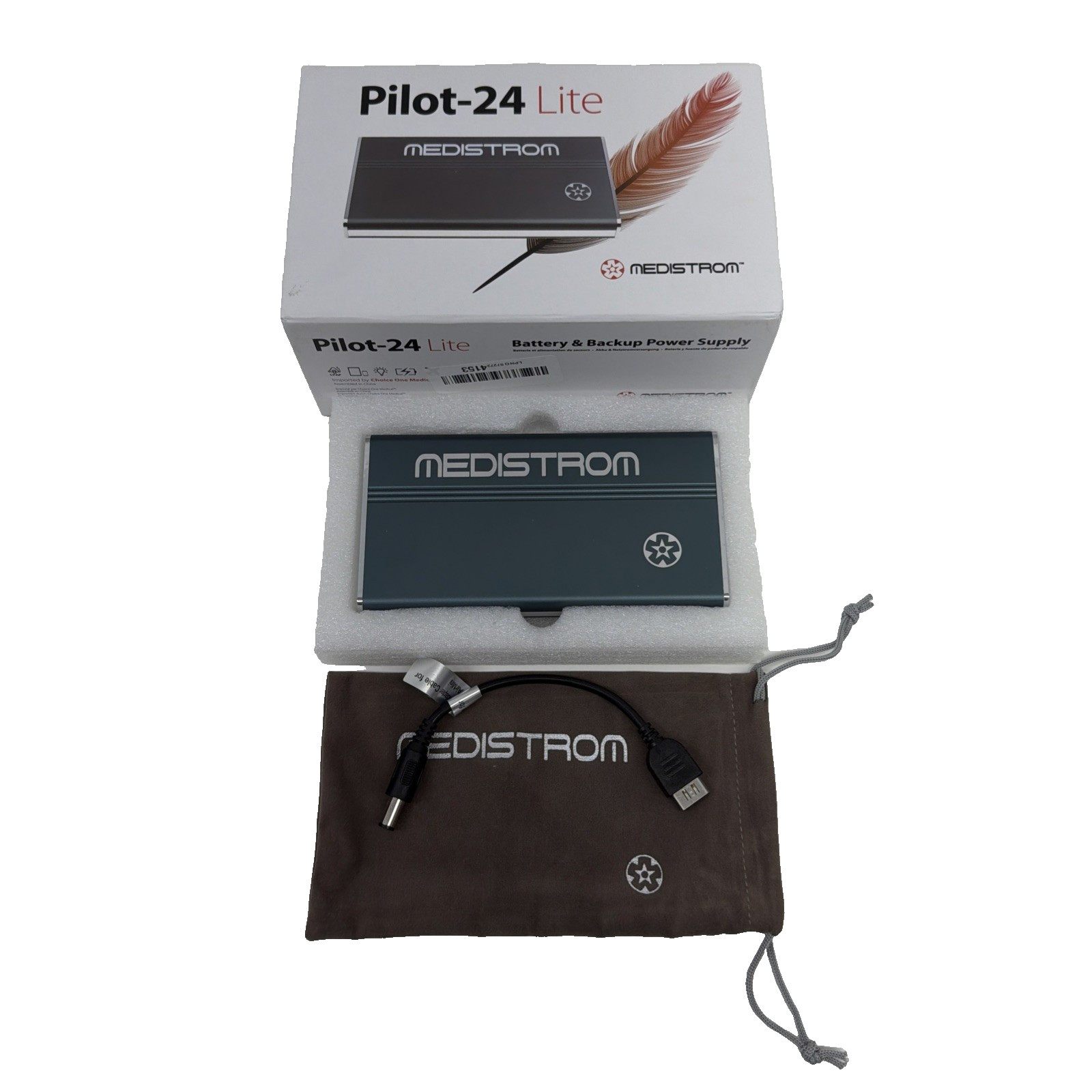 Medistrom Pilot-24 Lite Battery Backup Power Supply - MISSING 2 CABLES, MANUAL