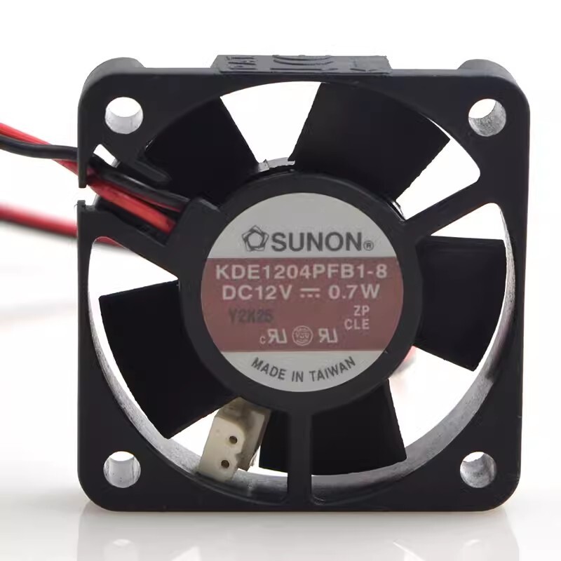 SUNON KDE1204PFB1-8 4010 DC12V 0.7W 4CM 2-Wire Ball Cooling Fan