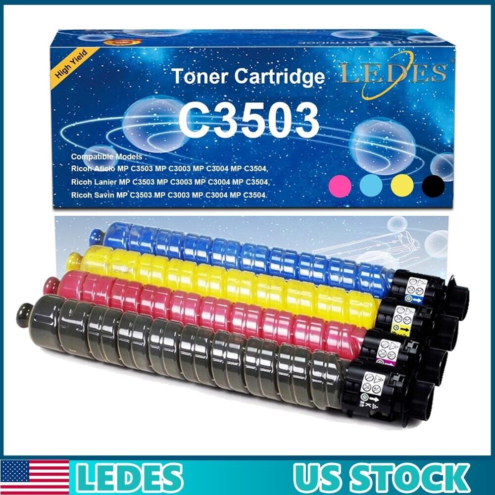 4PK C3503 Toner Cartridge Set for Ricoh Aficio Lanier Savin C3003 C3004 C3504