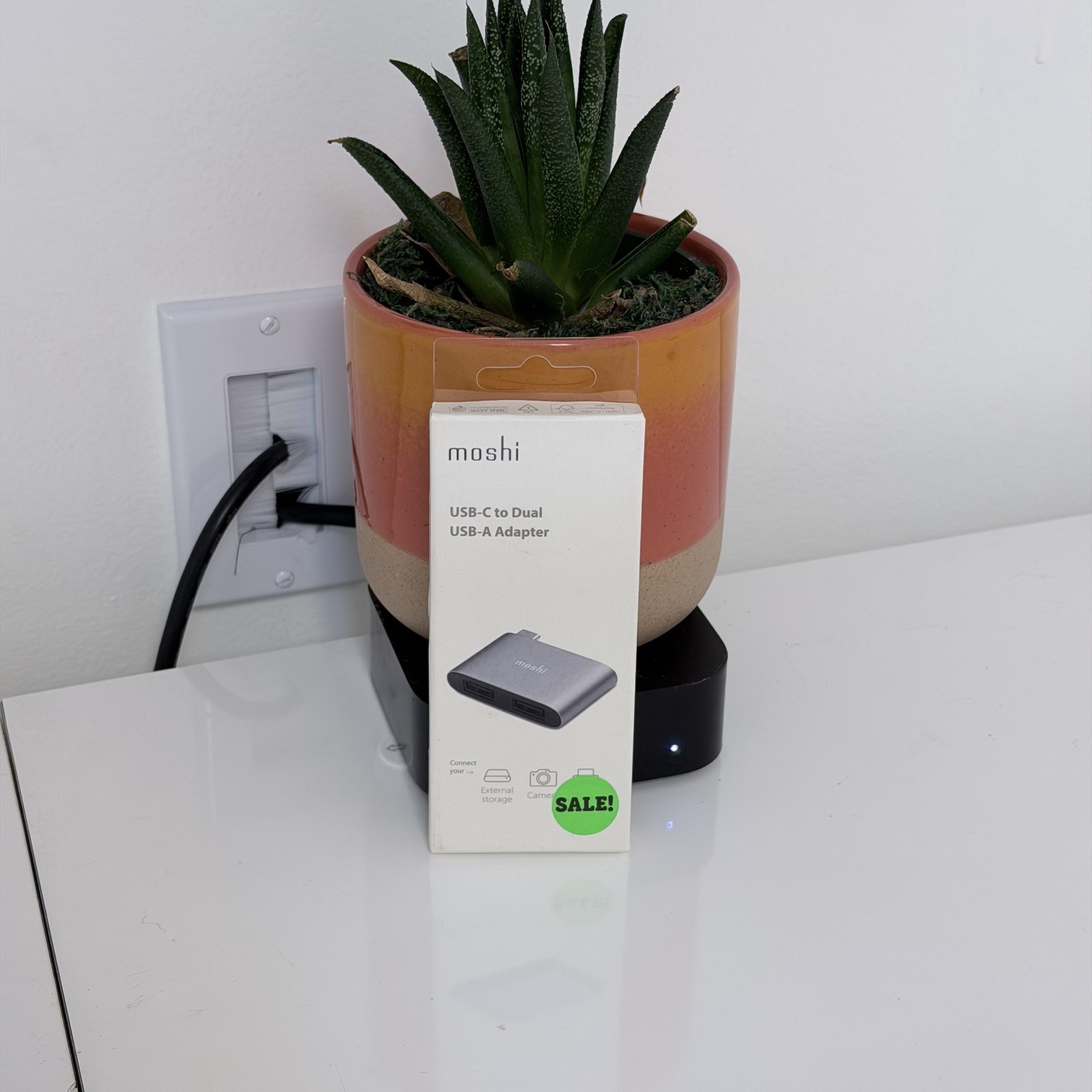 New Moshi USB-C to Dual 3.1 Gen 1 USB-A Adapter Gray 99MO084214