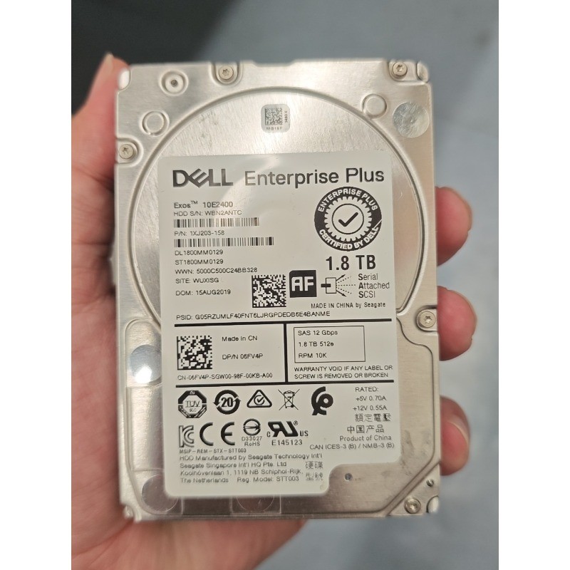 Dell 06FV4P 1.8TB 10K SAS 12G 2.5" HDD ST1800MM0129 for SC3020 SC4020 SC5020