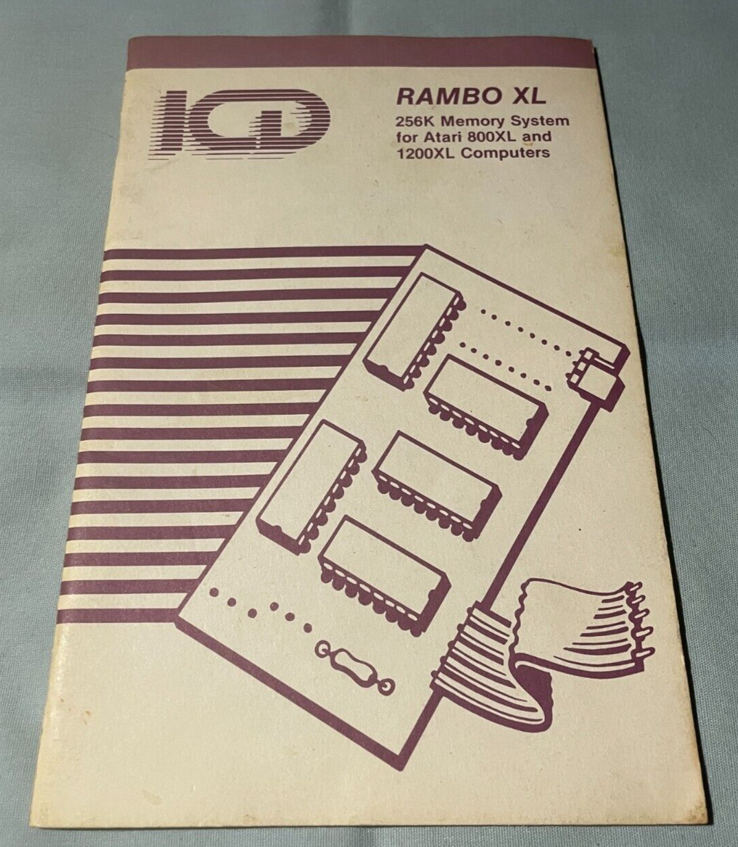 RAMBO XL - Atari 800XL/1200XL Computer ICD 256K Memory Manual ONLY - NO HARDWARE
