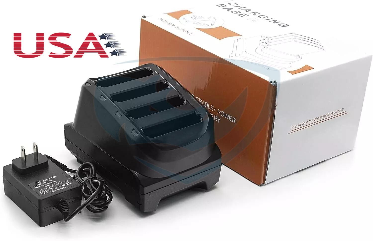 USA 4-Slot Battery Charging Charger Cradle For ZEBRA TC21 TC26 SAC-TC2Y-4SCHG-01