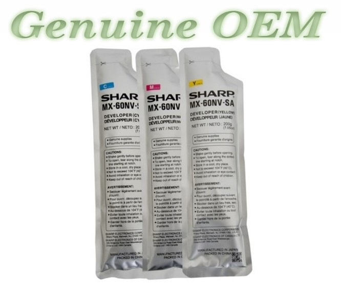 MX-60NVSA Original OEM Sharp Developer, Color High Yield Genuine Sealed
