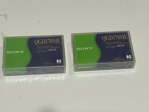 Lot of 2 New Sony QGD170ME AME 170M D8 Data Tape Cartridges 20GB - 40 GB SEALED
