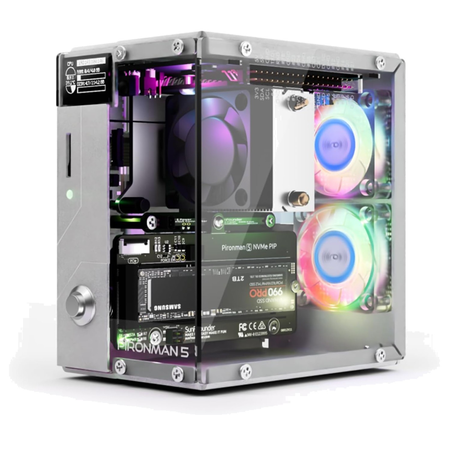 Advanced Cooling System for Raspberry Pi 5 - Pironman 5 Case