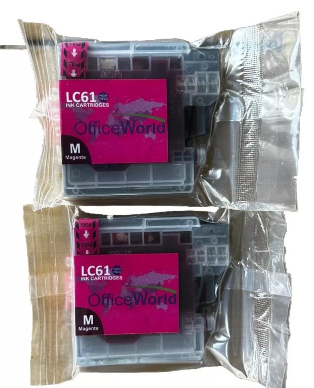 OFFICE WORLD BROTHER LC61 PRINTER INK 11 CARTRIDGES BLACK, CYAN, OFFICEWORLD