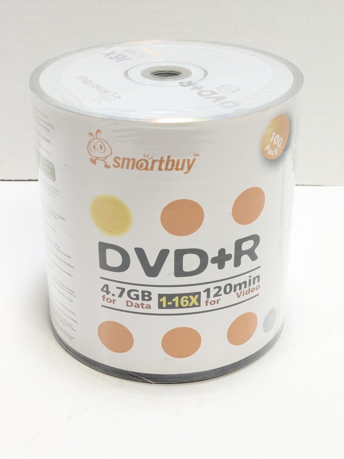 Smart Buy 100 Pack DVD+r 4.7Gb 16X Logo Blank Data Video Movie Recorda Electr...