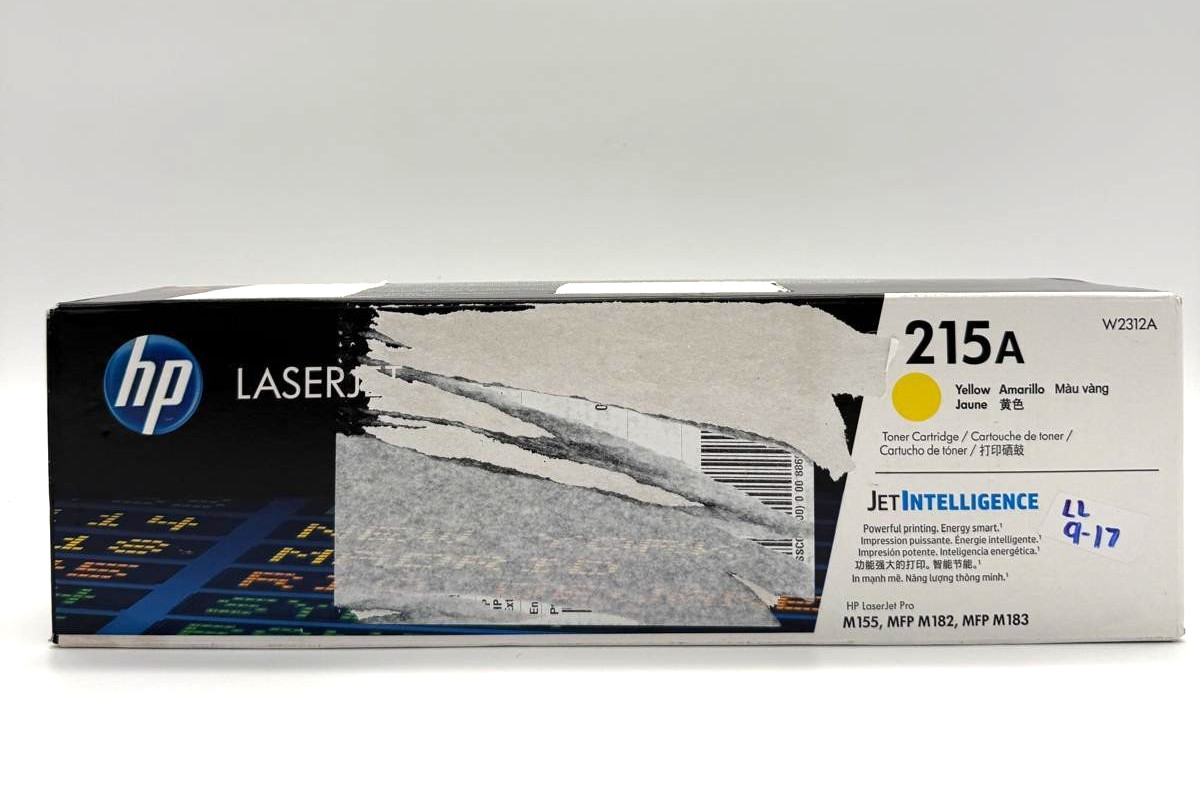 Original HP 215A W2312A Yellow LaserJet Toner NEW Sealed OEM Damaged Box