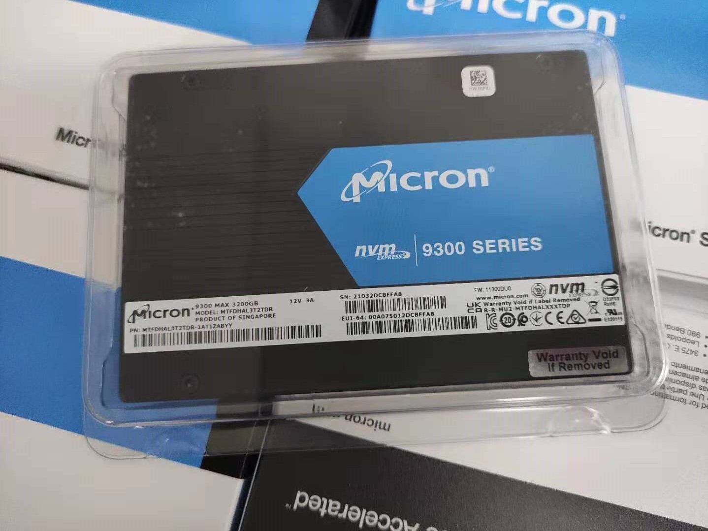 Micron 9300 MAX 3.2TB 2.5" U.2 SSD MTFDHAL3T2TDR -1AT1ZABYY 3DWPD TCL 3200GB