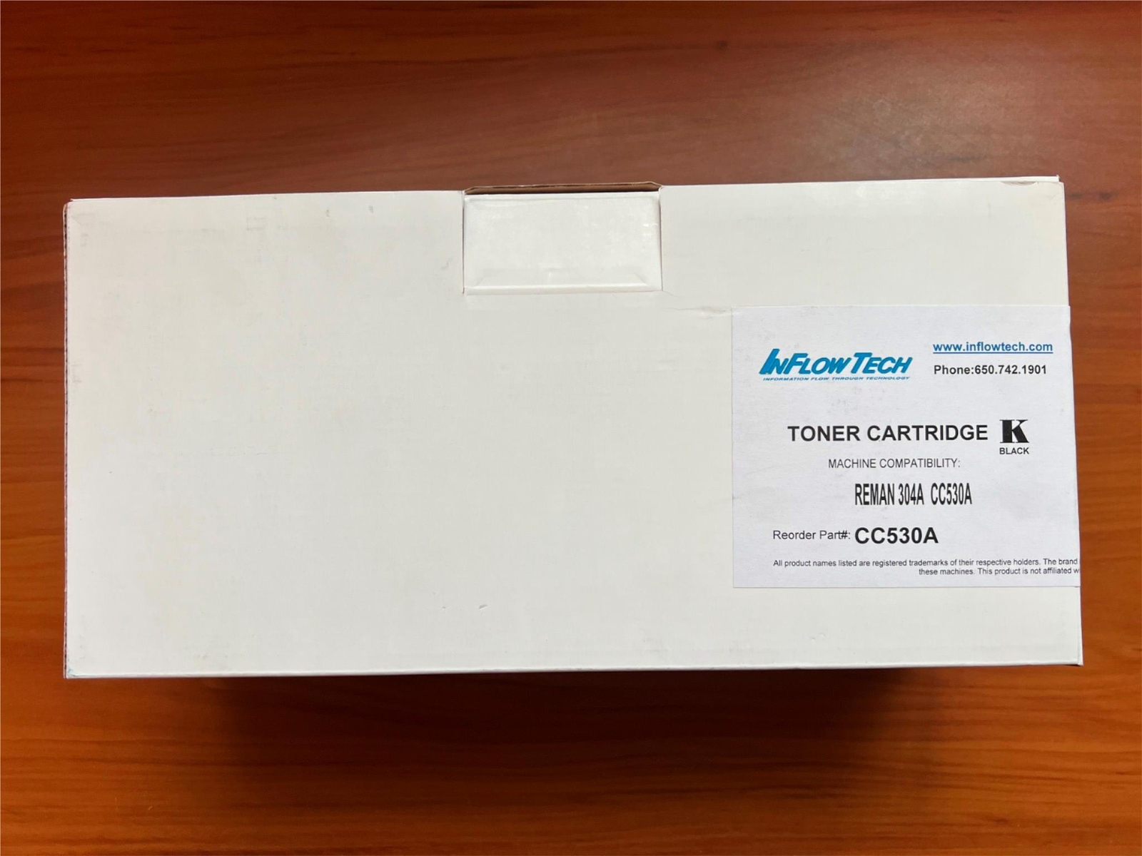 InFlow Tech Black Toner Cartridge CC530A for REMAN 304A CC530A