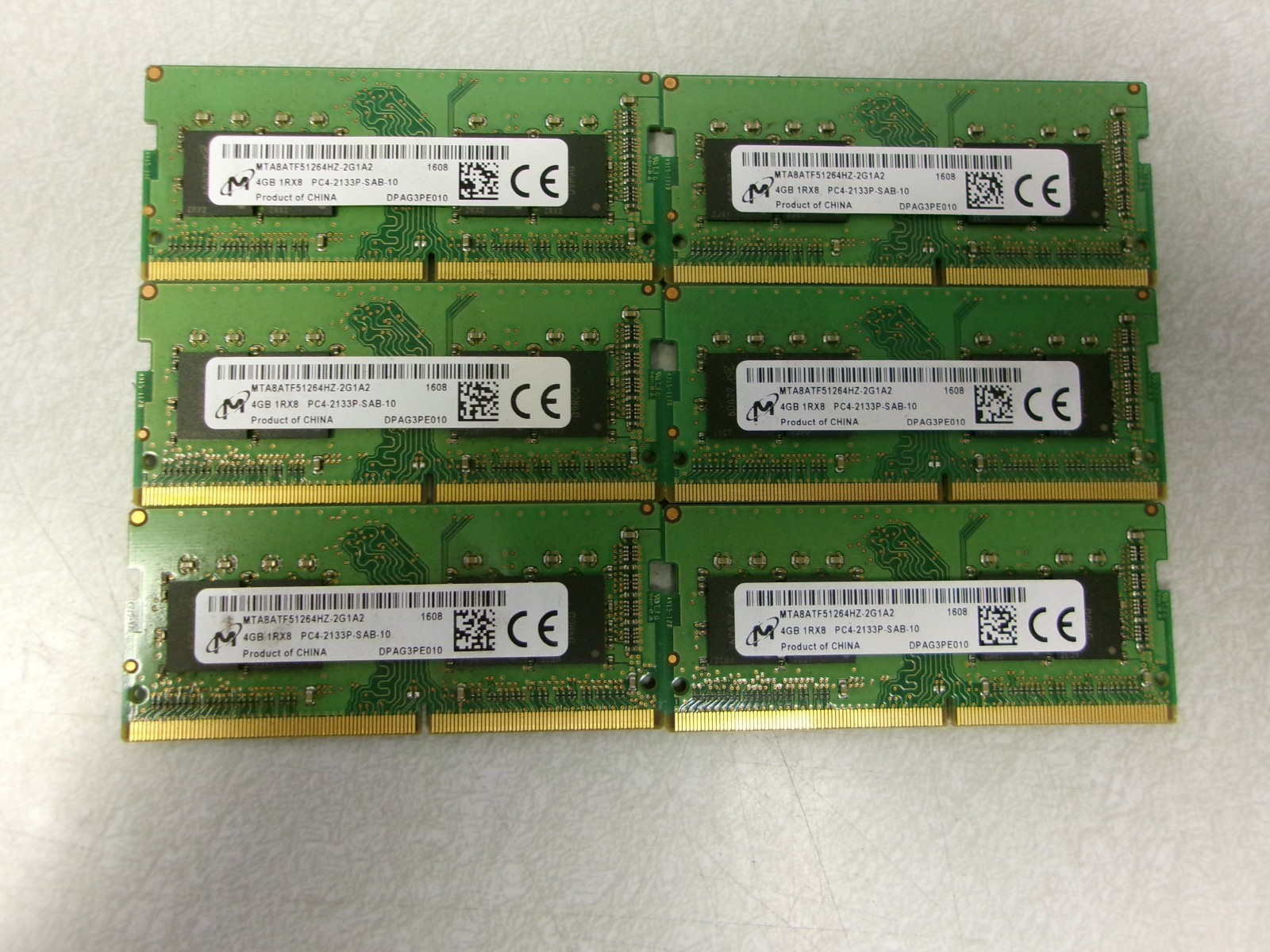 Micron MTA8ATF51264HZ-2G1A2 24GB (6x4GB) PC4-2133P DDR4 PC4-17400 SODIMM