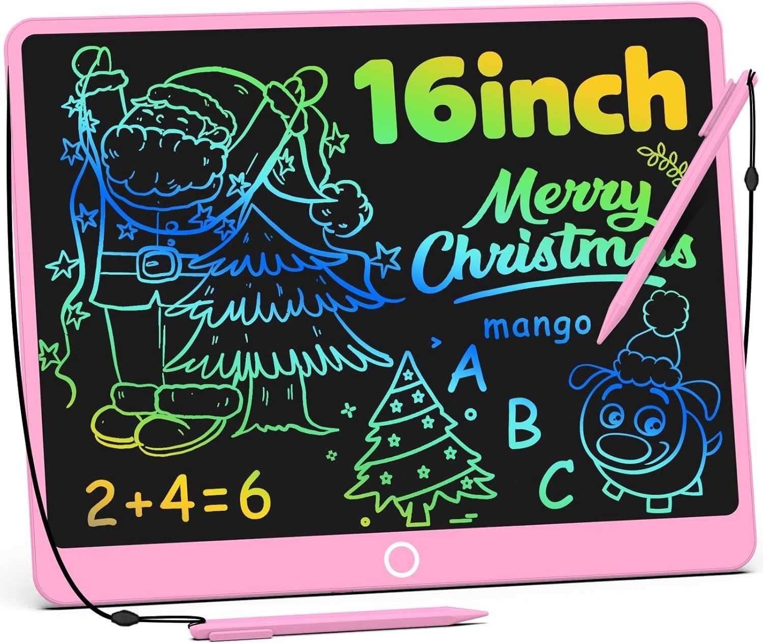 LCD Writing Tablet, 16 Inch Colorful Toddler Doodle Board Reusable Drawing Table