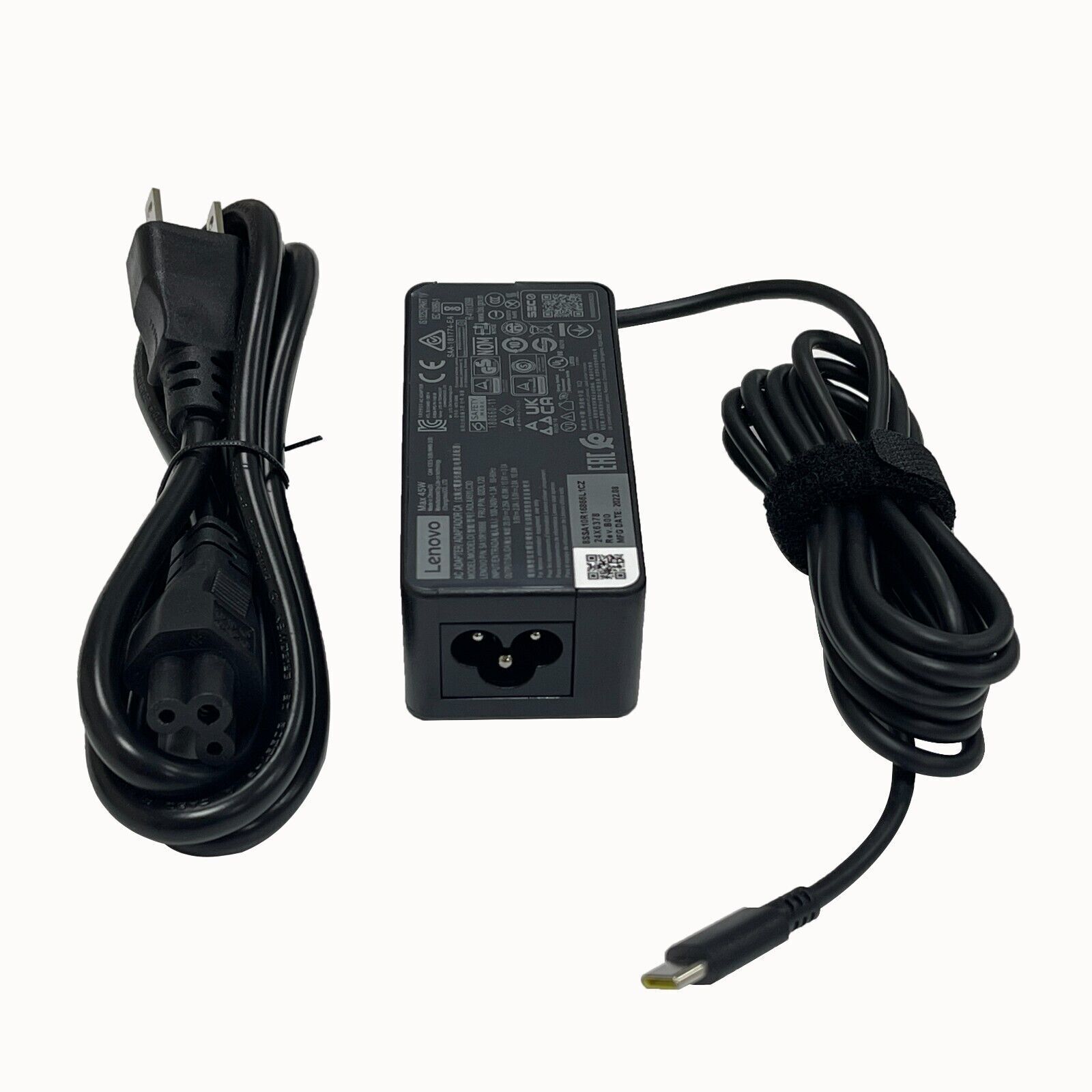 OEM 45W USB-C Type-C AC Adapter For Lenovo Yoga 370 ThinkPad X1 Carbon 5th Gen