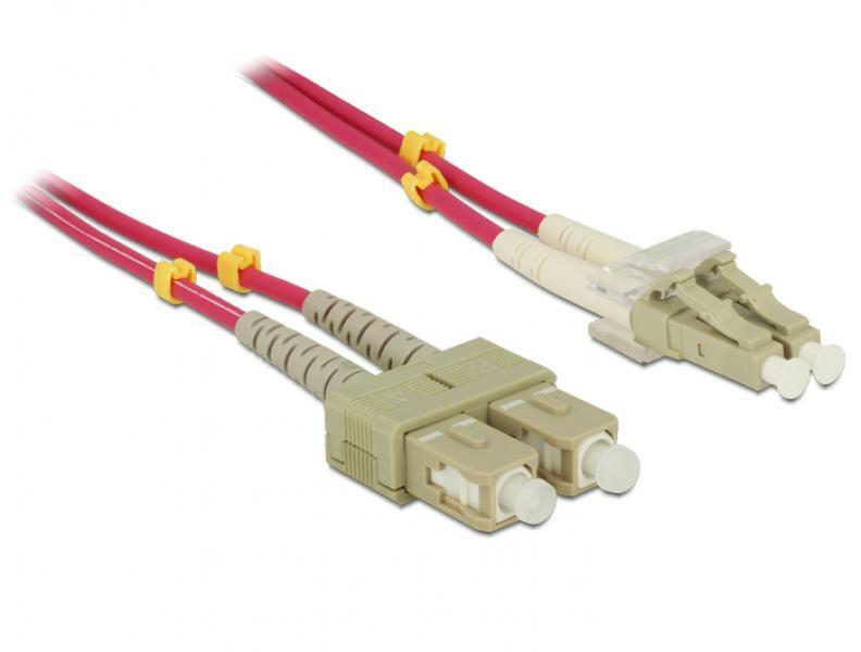 2 PACK 3M LC-SC Multimode OM4 fiber patch cord MM, Duplex, 50/125