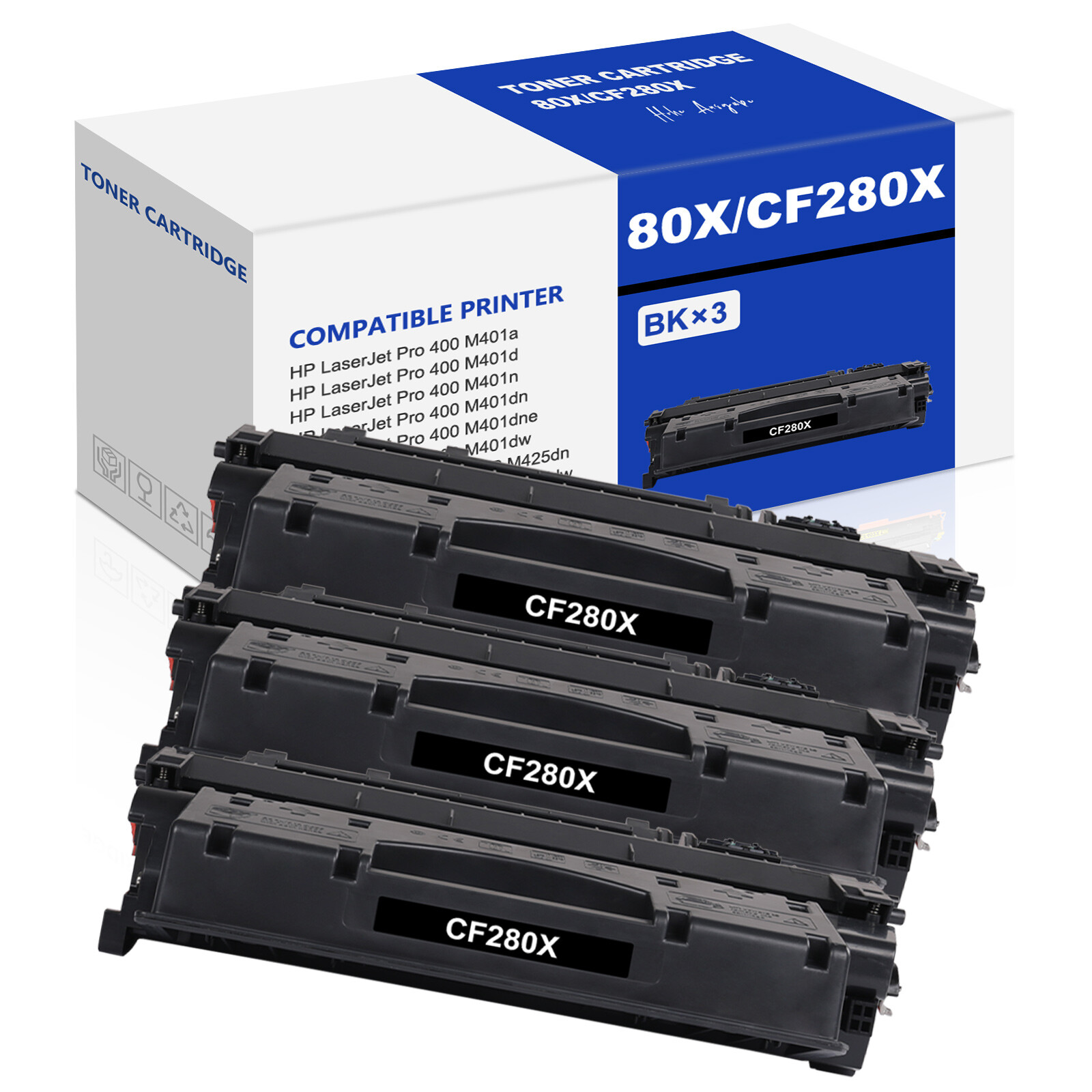 High Yield Toner CF280X for HP 80X Toner LaserJet Pro 400 M401n M401d M401dw lot
