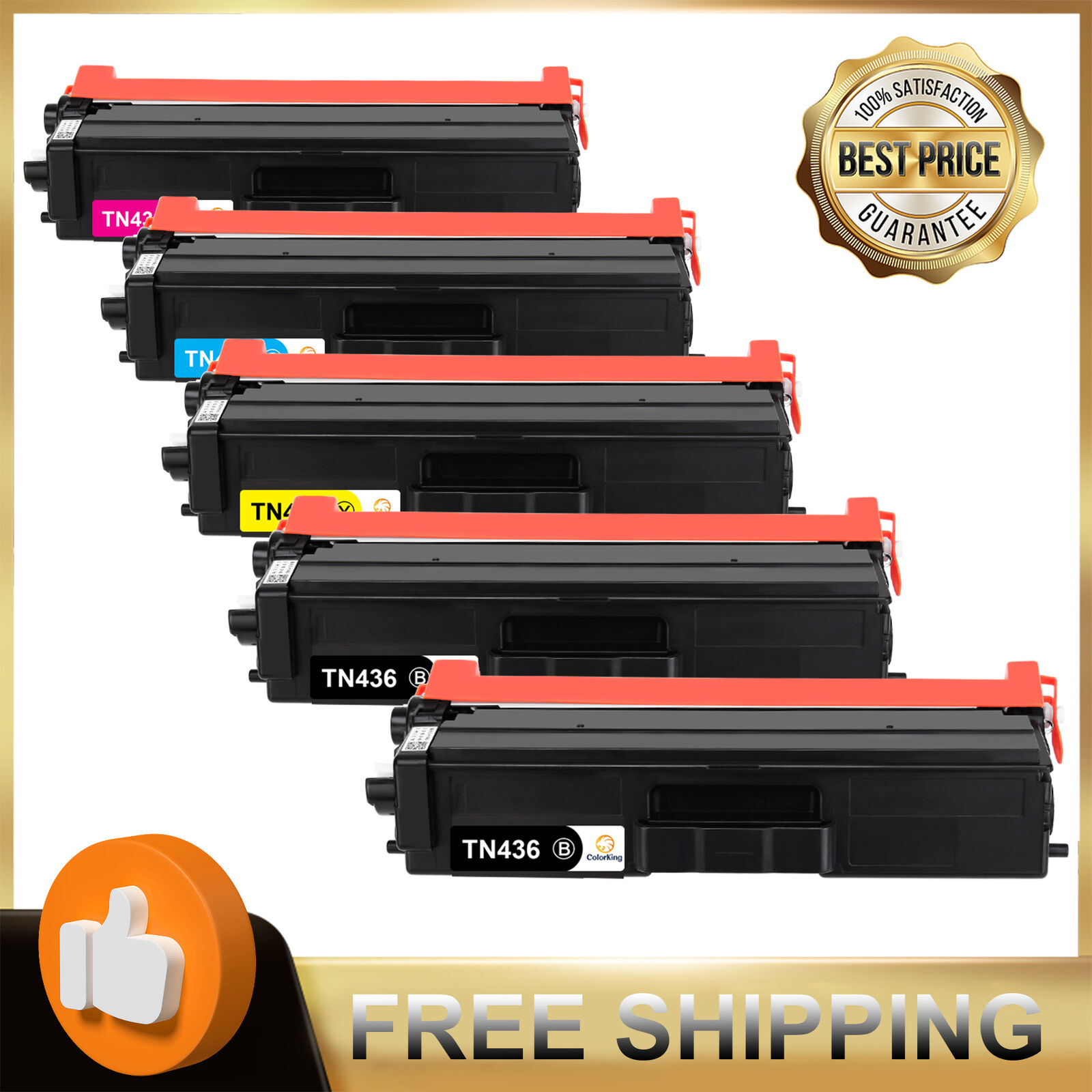 5Pc TN436 Toner Cartridge replacement for Brother TN433 HL-L9310CDW MFC-L8900CDW