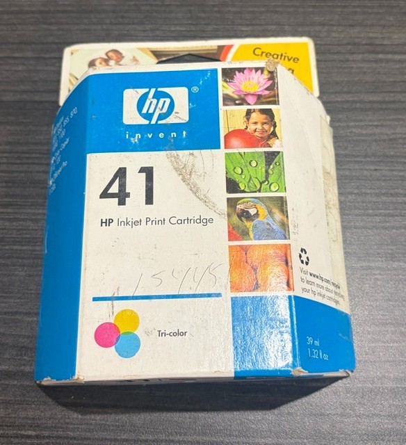 HP Inkjet 41 Tri-Color Ink Printer Cartridge Sealed Original Packaging Open Box