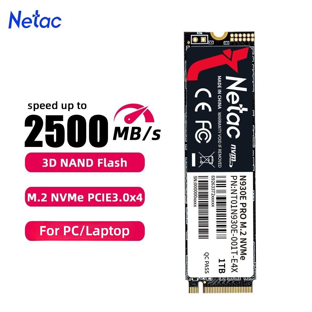 Netac 256GB M.2 2280 Internal SSD NVMe PCIe3.0 Solid State Drive