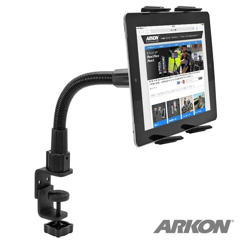 eBook / Tablet 18" HD Clamp/Bolt Gooseneck Mount for Tread-Mill, Work-Bench Desk