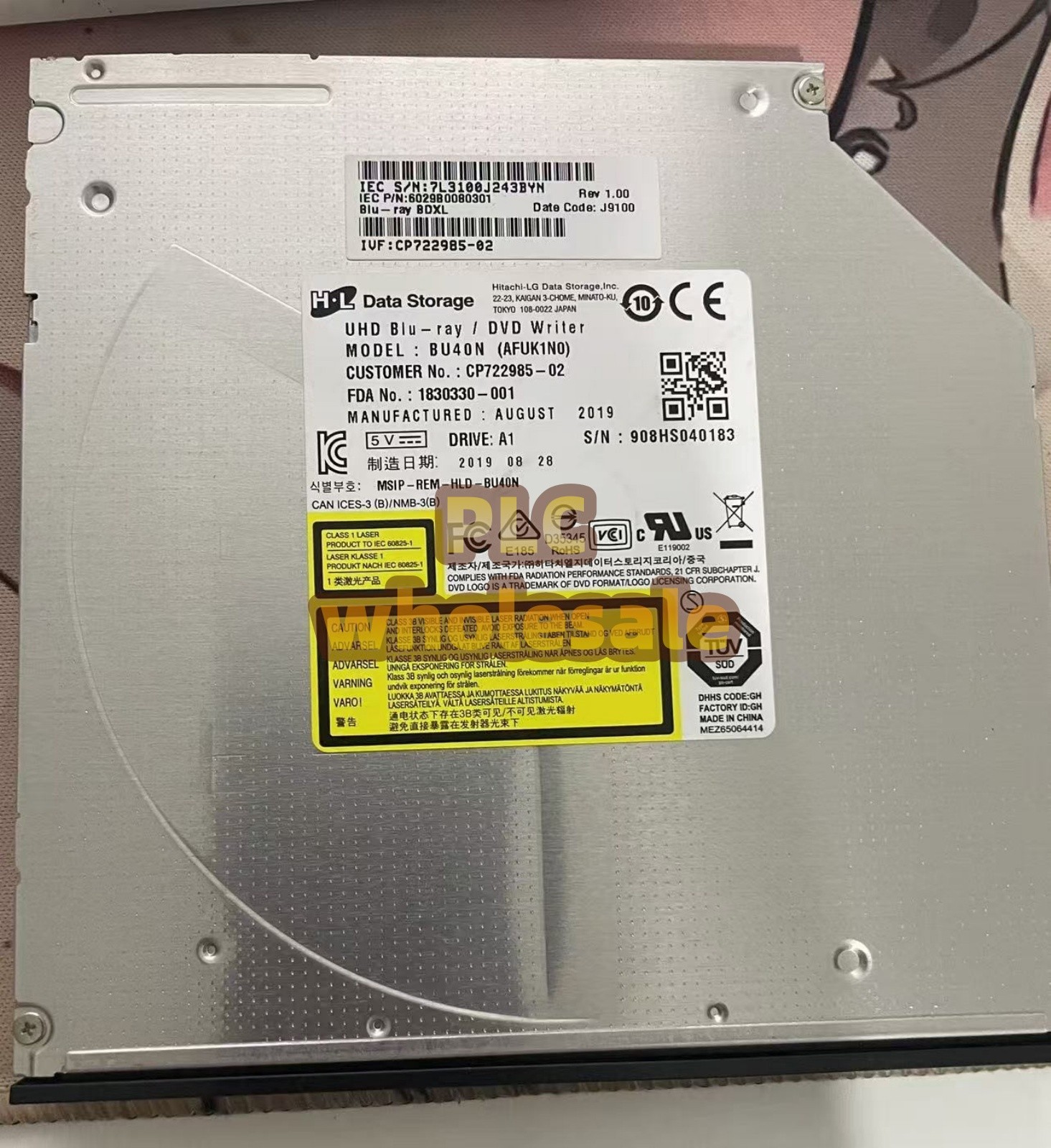 BU40N Internal 9.5mm SATA Blu-ray DVD M Disc Writer Laptop PC Drive 4K Playback