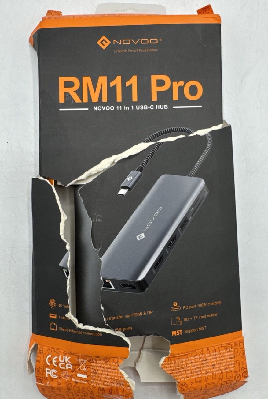 USB C Docking Station Triple Display -NOVOO RM11 Pro 11-In-1 USB C Dock with 8K