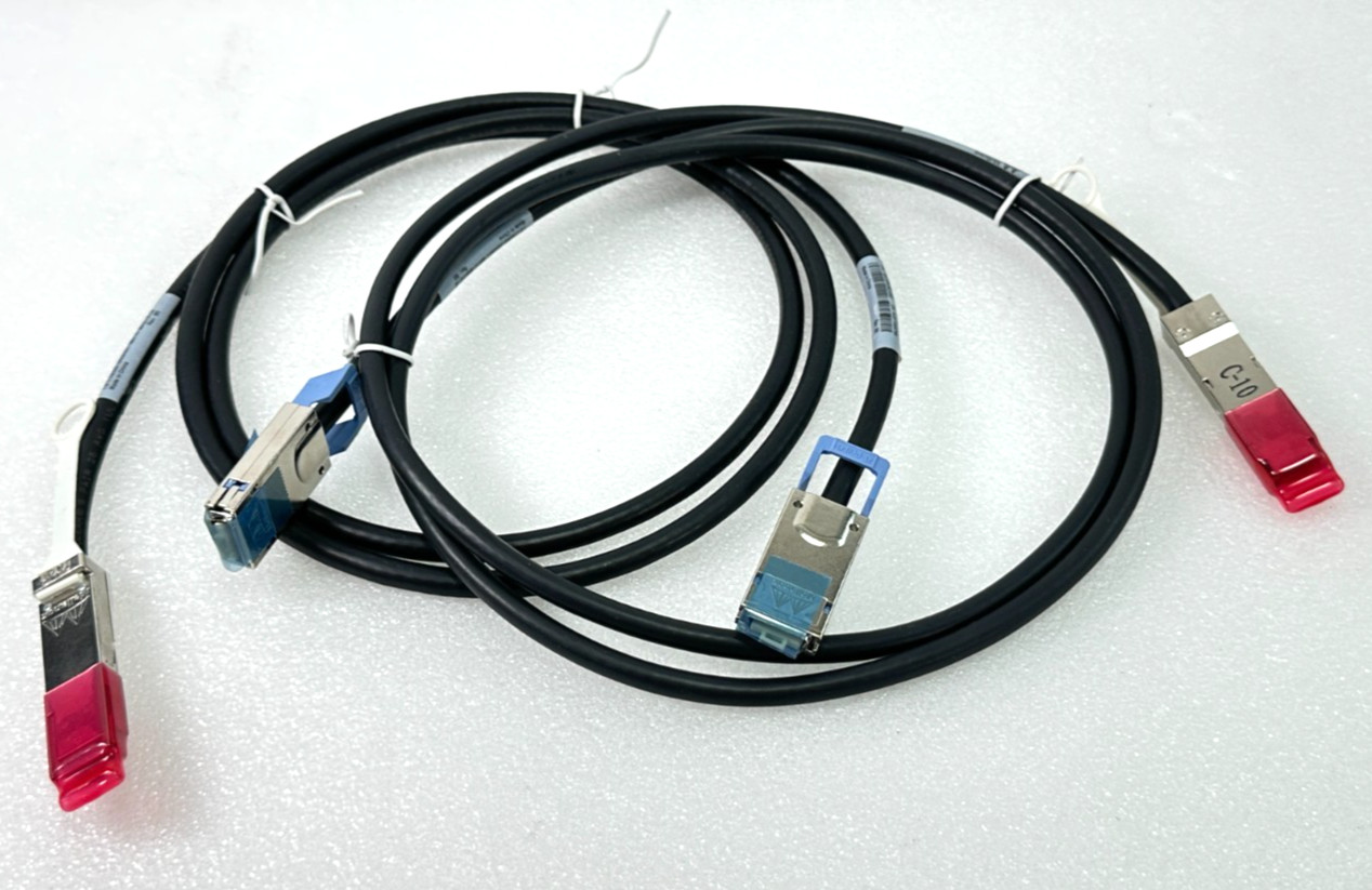 LOT OF 2 Mellanox MCC4N26C-002 2m 4X QSFP Micro Hybrid Cables  🚚