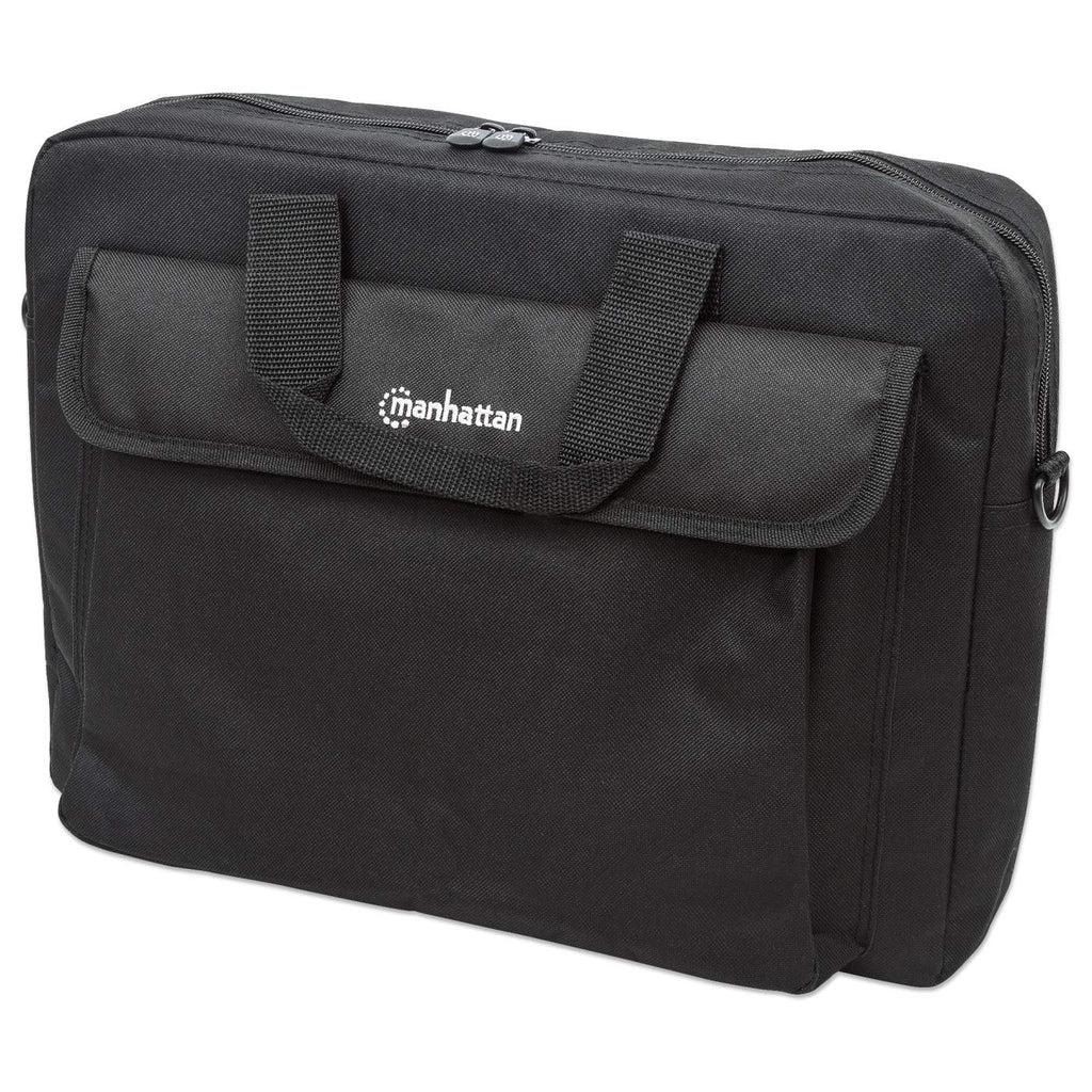 Manhattan 438889 15.4 Laptop Briefcase Black London, Polyester Fits Widesc ~E~