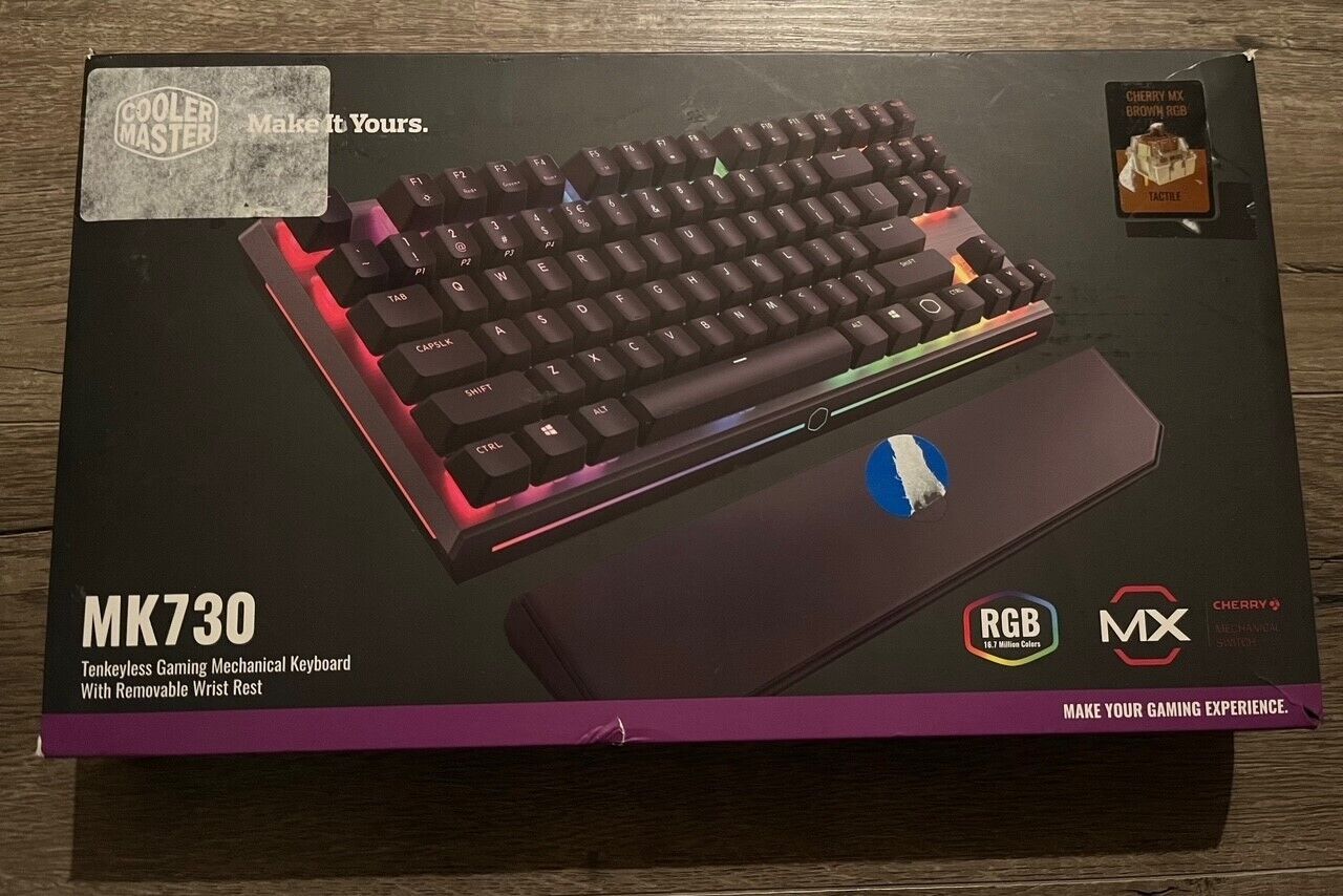 Cooler Master MK730 Tenkeyless Gaming Mechanical Keyboard with Cherry MX Brown