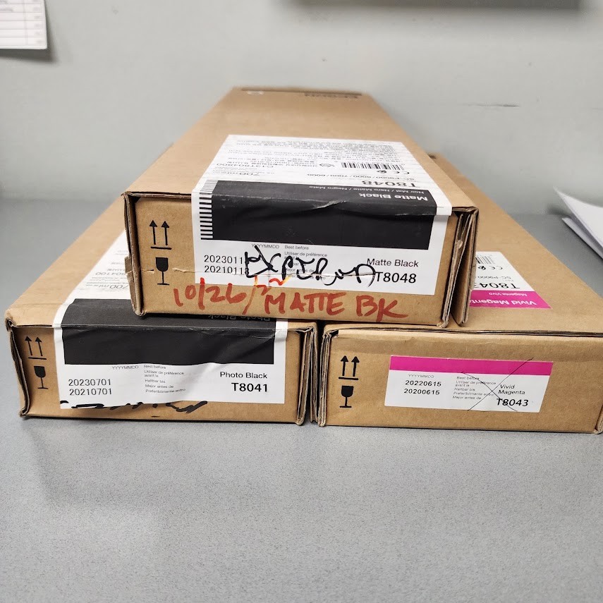 Genuine Epson T8048 Matte Black + T8041 Photo Black + T8043 Magenta Ink 700mL
