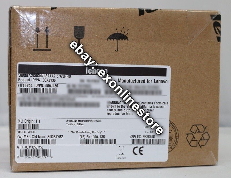 00AJ136 - 500GB 7.2K 6Gbps NL SATA 2.5" G3HS HDD (FRU: 00AJ137)