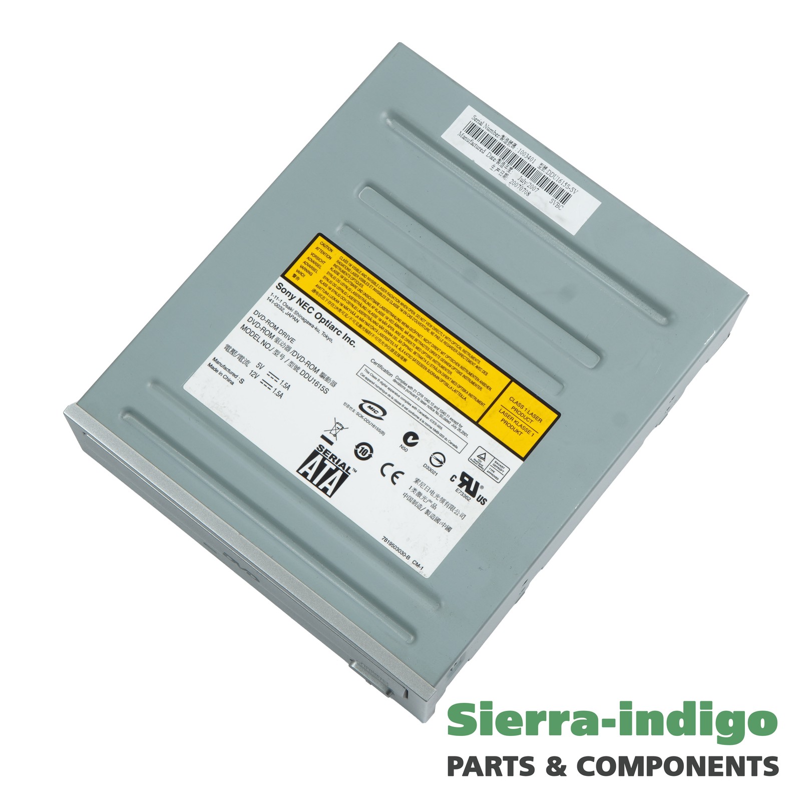 Sony DDU1615S DVD-ROM Disk Drive with Silver Bezel