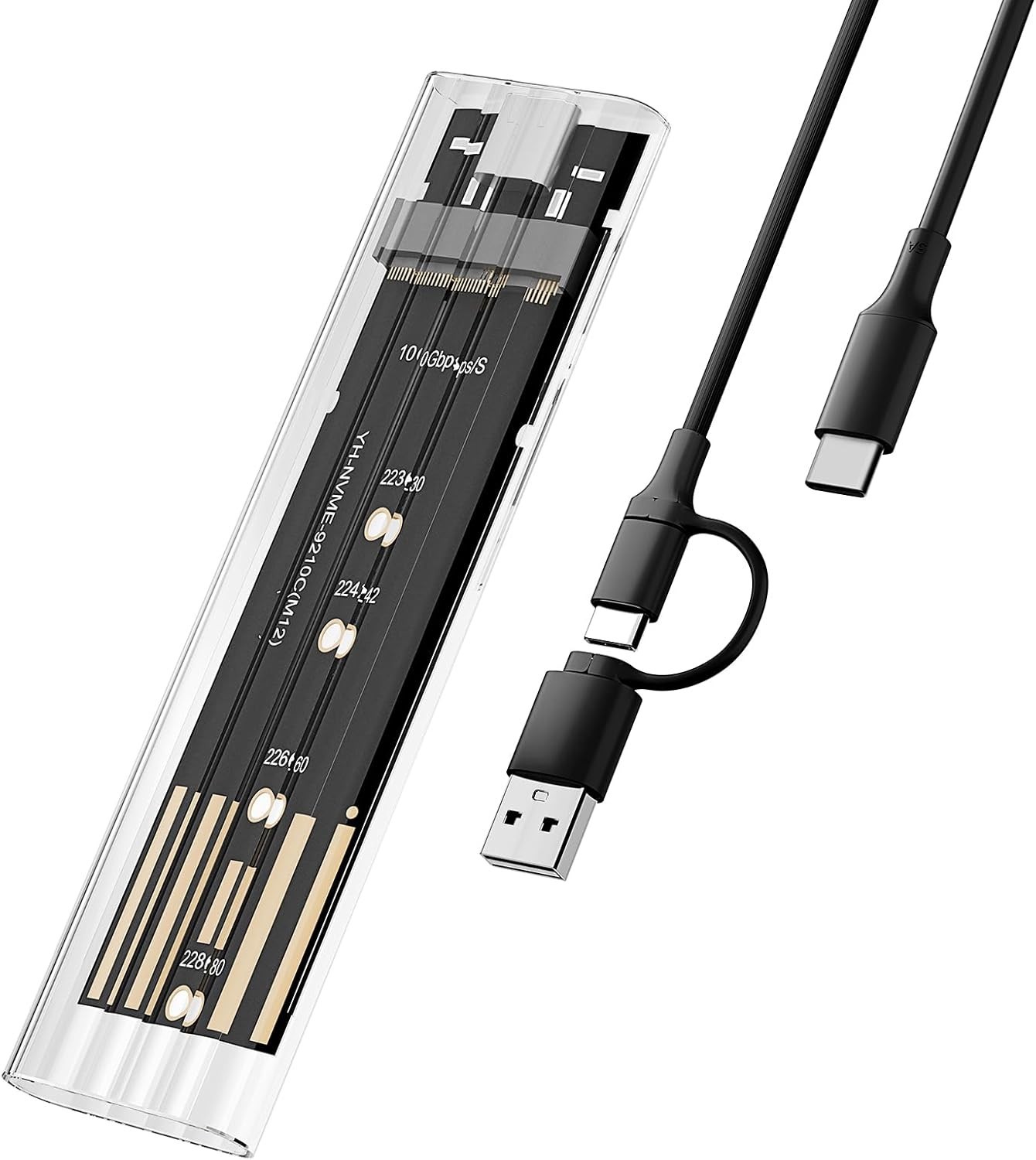 M.2 NVMe SSD Enclosure, High-Speed to USB Enclosure with 3.2 Gen 2