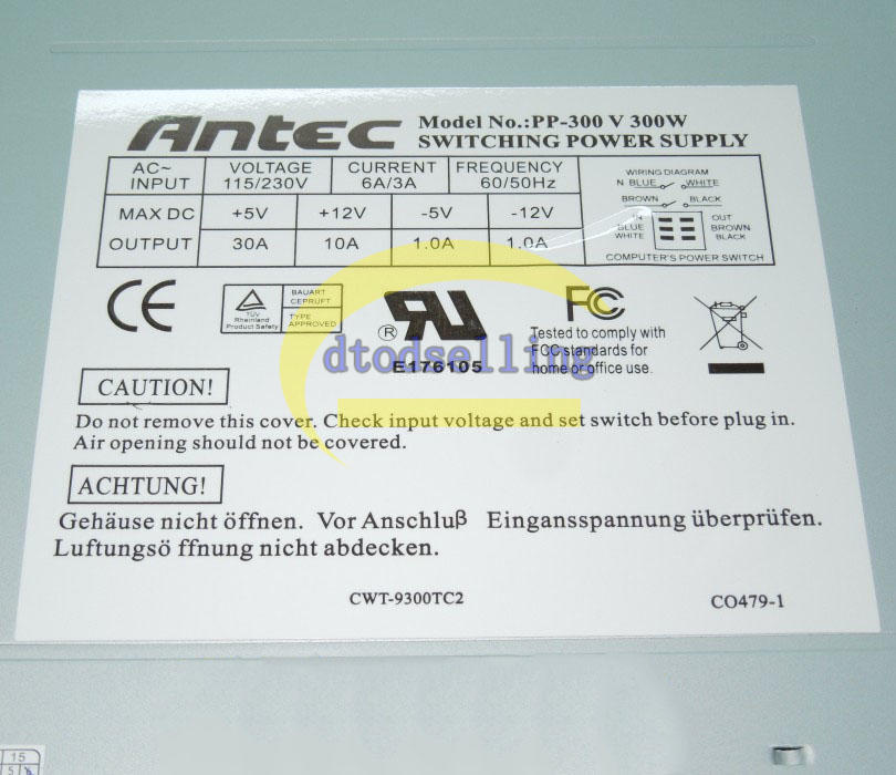 1PCS PP-300V 115/230V 300W P8 P9 Industrial Computer AT Power Supply New