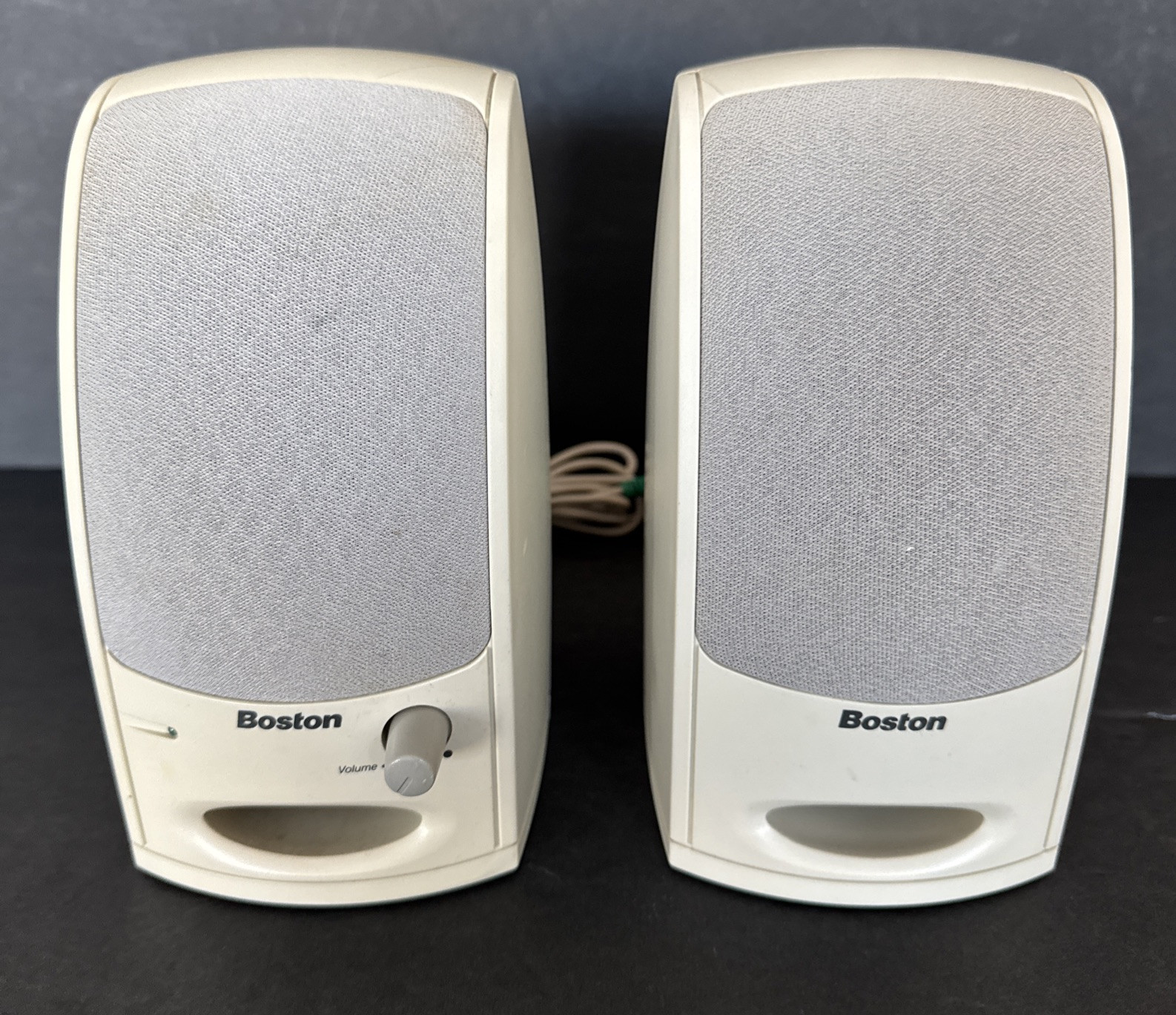 Boston Acoustics Speakers BA265 No Power Cord Supply Cube Shaped Vintage
