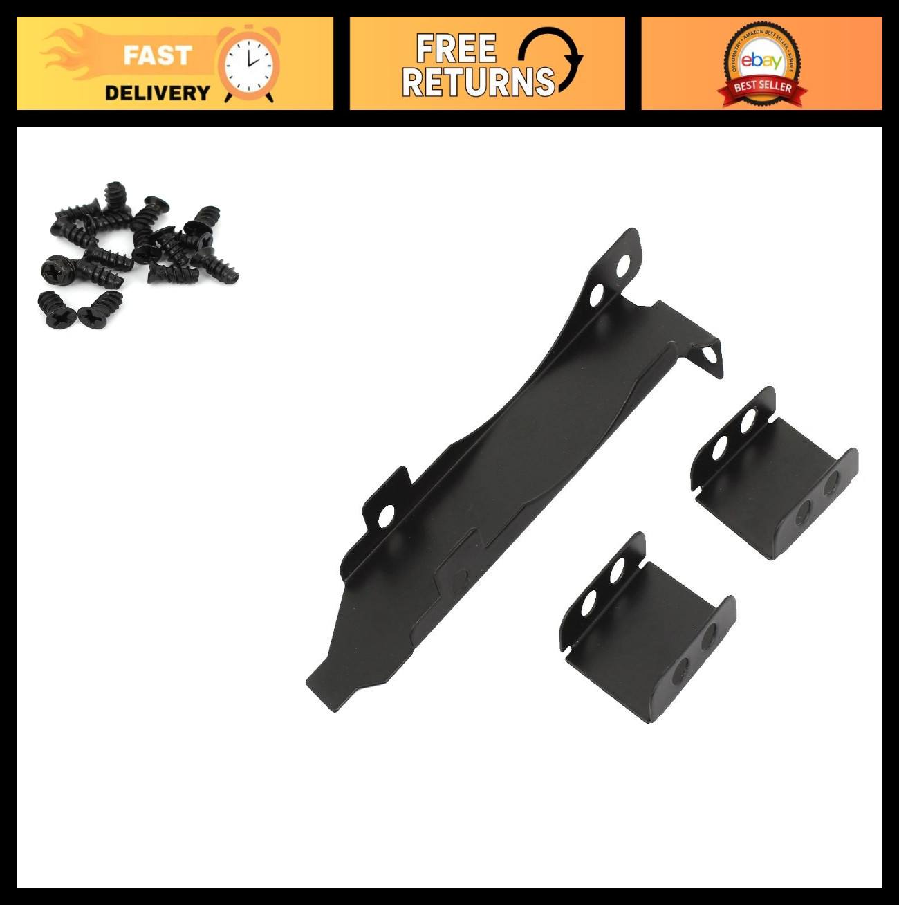 Dual Fan Rack Mount PCI Slot Cover Bracket for Video Card Cooling 80-90mm