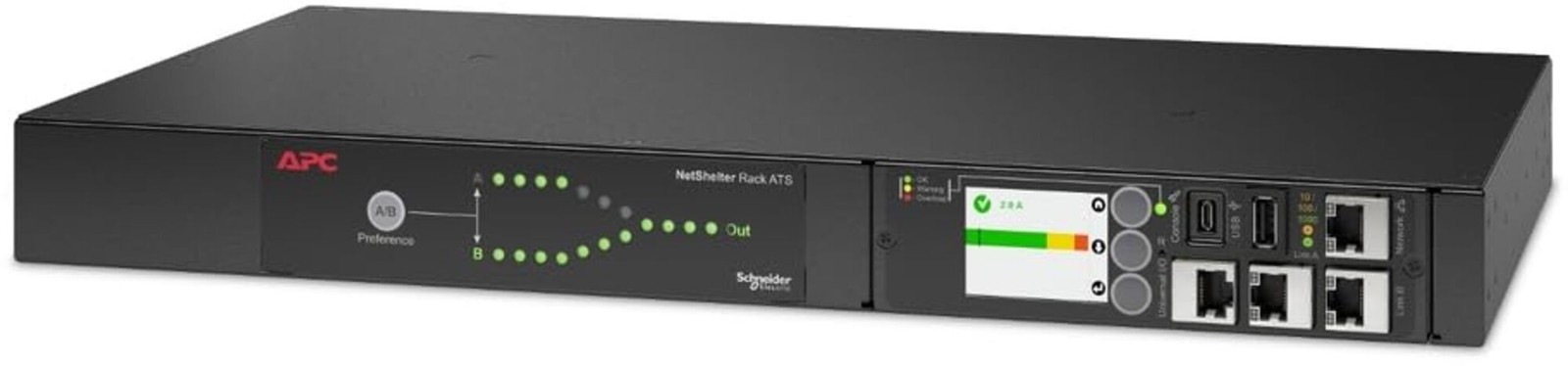 APC - AP4450A - APC Netshelter Rack Automatic Transfer Switch, 1U, 15A,
