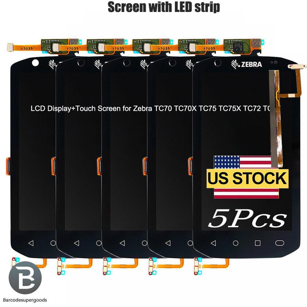 5-Packs LCD Display+Touch Screen for Zebra TC77 USA