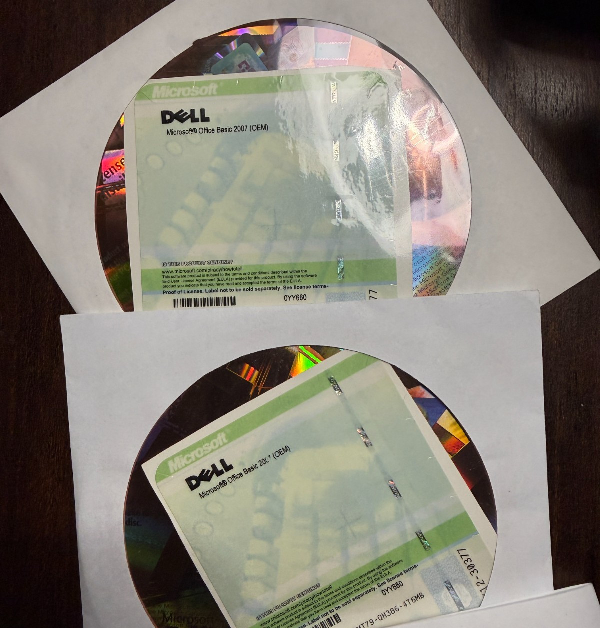 Lot of 2 Microsoft Office Basic Edition 2007  OEM Dell Key