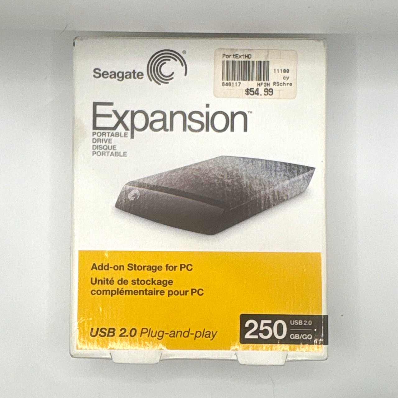 Seagate Expansion 250GB 2.5in Portable External HDD USB 2.0 Plug & Play Black
