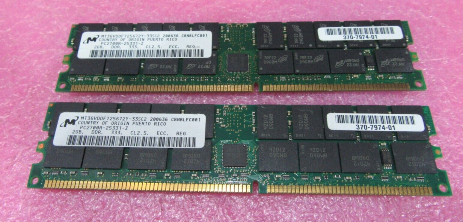 Sun X8711A 370-7974 4GB Kit ( 2 * 2GB Dimm ) for Ultra45 Micron - L4608